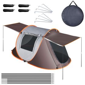 3-4 Person Pop Up Tent Automatic Setup Camping Tent Waterproof InstantÂ Setup Tent with 4 Tent Poles 2 Mosquito Net Windows Carrying Bag for Hiking Cl