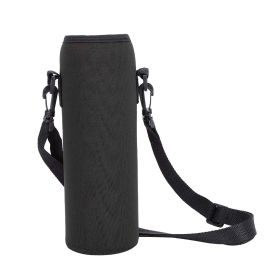 Outdoor Sports Water Bottle Thermal Holder Bag Scald proof Case Cover Sleeve with Strap (Black) (Option: as picture)