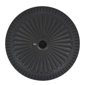 vidaXL Parasol Base Resin Round Black 63.9 lb (Option: as picture)