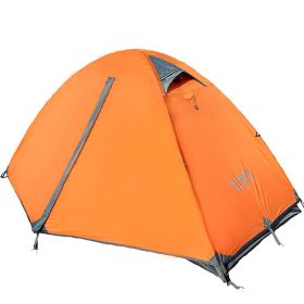 Outdoor Double Camping Rainproof Tents Outdoor Camping High Mountain Snowfield Ultra-light Camping Equipment (Color: Orange)