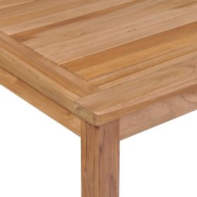 vidaXL Patio Table 78.7"x39.4"x30.3" Solid Teak Wood (Option: as picture)