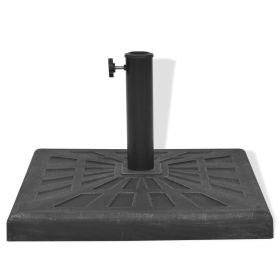 vidaXL Parasol Base Resin Square Black 12 kg (Option: as picture)