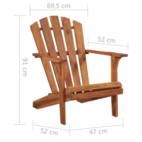 vidaXL Garden Adirondack Chair Solid Acacia Wood (Option: as picture)