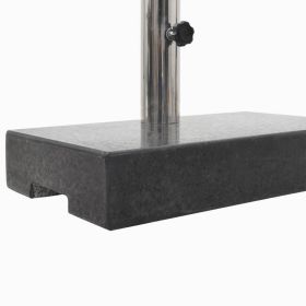 vidaXL Parasol Base Granite 55.1 lb Rectangular Black (Option: as picture)