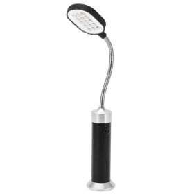 Magnetic Lamp 360° Gooseneck High Brightness Weather Resistant LED Outdoor Work Light for Fishing BBQ Cycling Black (Color: Black)