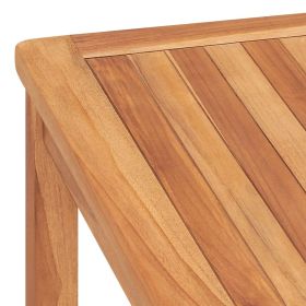 vidaXL Garden Dining Table 120x120x77 cm Solid Teak Wood (Option: as picture)