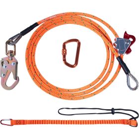 VEVOR Steel Core Flipline,  Arborist Flipline, Flip Line For Tree Climbing With Alloy Steel Snap Hook, Aluminum Alloy Carabiner And Extra Tool Lanyard (Option: default)