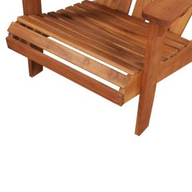 vidaXL Garden Adirondack Chair with Footrest Solid Acacia Wood (Option: as picture)