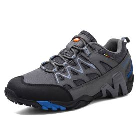 Outdoor Lover Trekking Shoes Men Waterproof Hiking Shoes Mountain Boots Genuine Leather Woodland Hunting Tactical Shoes (Color: PURPLE)