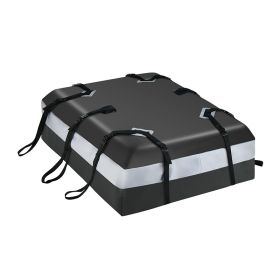 Car Outdoor Traveling Storage Rooftop Cargo Carrier Box (Type: Rooftop Cargo Box, Color: Black & Gray)